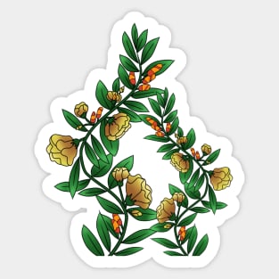 Yellow flower,flora,blossom,Plant Lover,crazy plant lady Sticker